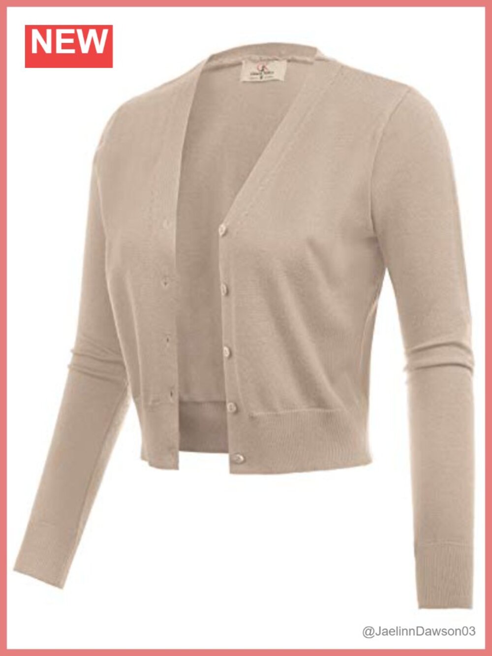 Open Front Knit Cropped Bolero Shrug Cardigan Button V-Neck Long Sleeve